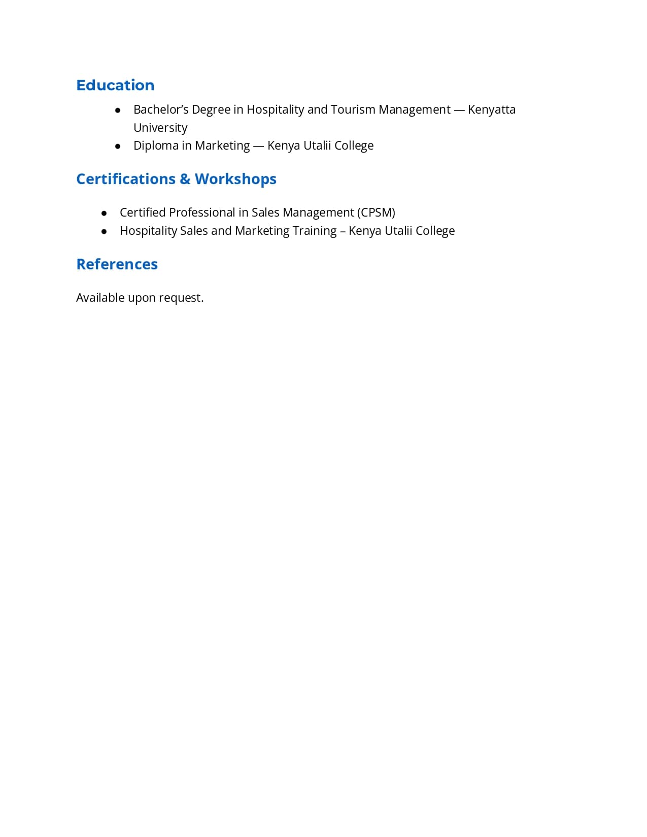 Hotel Front Desk Supervisor Resume Examples