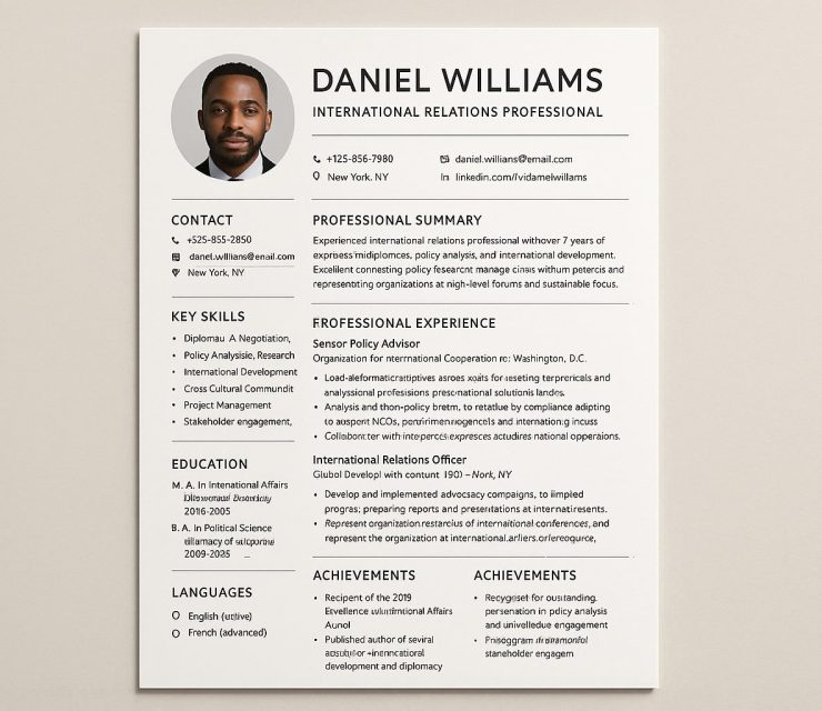 How to Write an International Relations CV (with Examples & Skills for 2025)